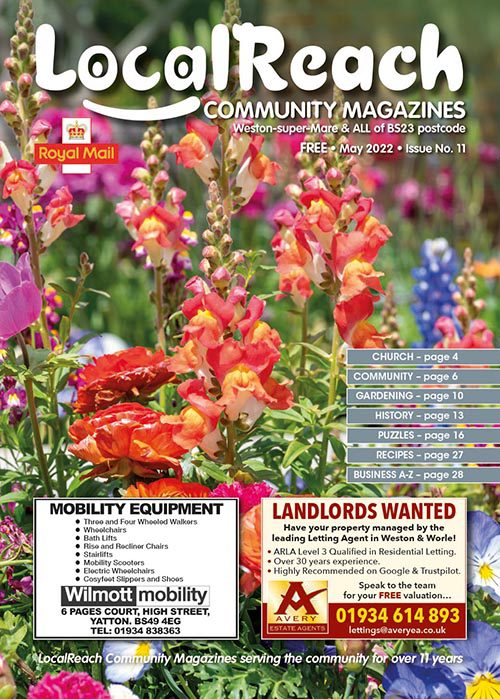 Cover of the Weston-Super-Mare issue of LocalReach Community Magazines, featuring local news, events, and business highlights tailored for the Weston-Super-Mare community